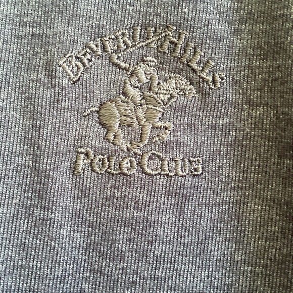 NWT Beverly Hills Polo Club Long Sleeve Faux Denim Cotton Blend Tee Shir… - Picture 4 of 6